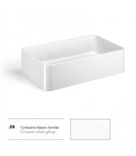 Countertop washbasin, Lineabeta, collection Qurelo, model 53703, without drain, ceramic, white