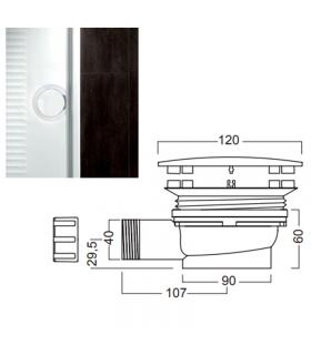 Complete drain for Shower tray LIF.RO with drain e drain cover round HATRIA collection LIF