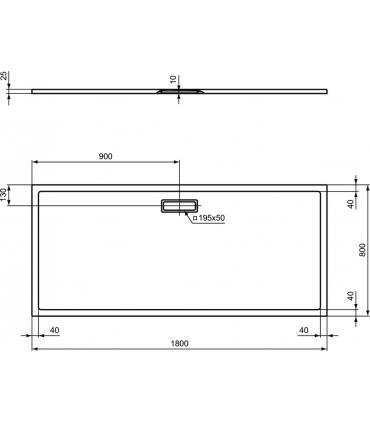 Ideal Standard Ultraflat New rectangular shower tray