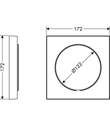 Estensione quadrata per iBox Hansgrohe art.97407000