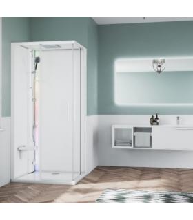 Multifunction shower enclosure with Novellini Glax 1 2.0 basic sauna A left