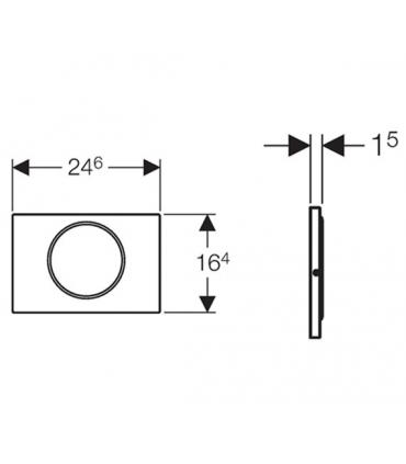 Placca antivandalica con Stop, Geberit Sigma 10 art.115.787.SN.5