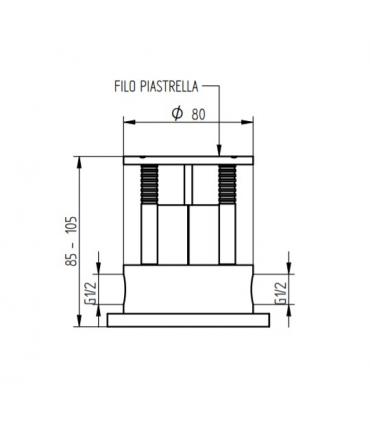 Concealed body for floor mounted bath mixer Bellosta 734012