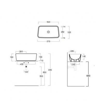 Countertop washbasin, Simas collection Degrade'