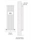 Double vertical water radiator Tubes Basic H.60