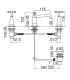 Batteria lavabo Nobili serie CARLOS PRIMERO a 3 fori