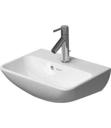 Small washbasin with space for mixer with overflow Duravit, ME by Starck, ceramic bia