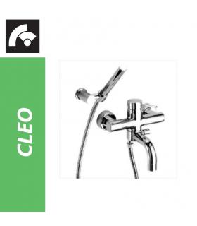 External bathtub mixer with hand shower, FIR Cleo Hand shower slim