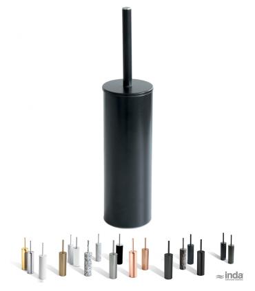 Toilet brush holder floor or wall  Inda My Love black brush replacement included