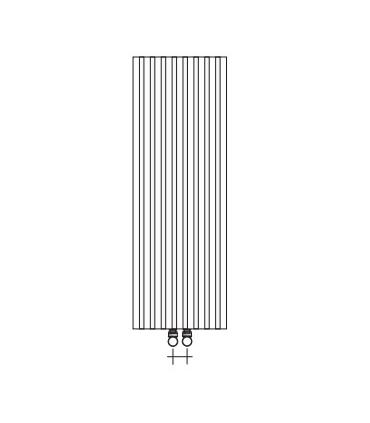 Radiatore verticale Tubes Soho ad acqua H.200 cm
