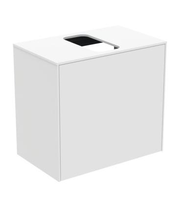 Slim lacquered cabinet for Ideal Standard basin, Conca series