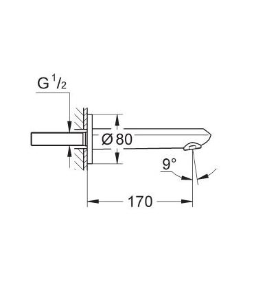 Bec distribution pour baignoire Grohe collection eurodisc cosmopolitan