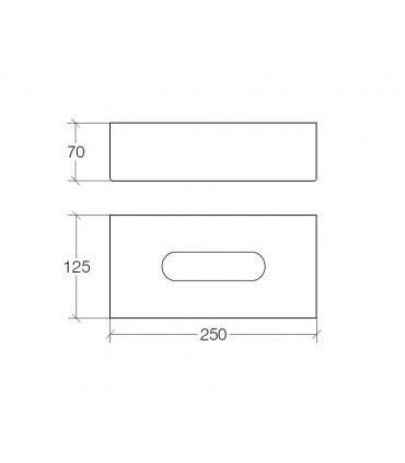 Porta kleenex, Lineabeta, Serie Otel, Modello 53271, inox lucido