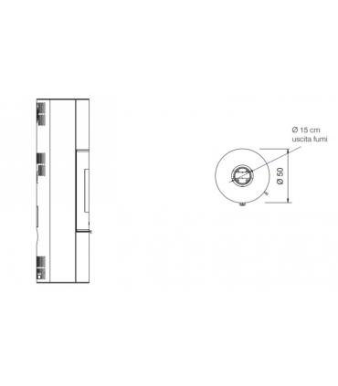 Edilkamin Tally 8 up S ductable wood stove