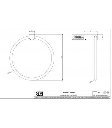 Porta salviette ad anello Gessi collezione Rilievo