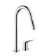 Two holes mixer with extractable hand shower for sink Hansgrohe Axo