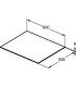 Plan de travail en grès Ideal Standard. Conca profondeur 50cm