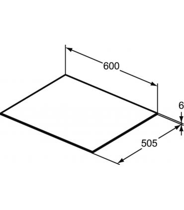 Plan de travail en grès Ideal Standard. Conca profondeur 50cm