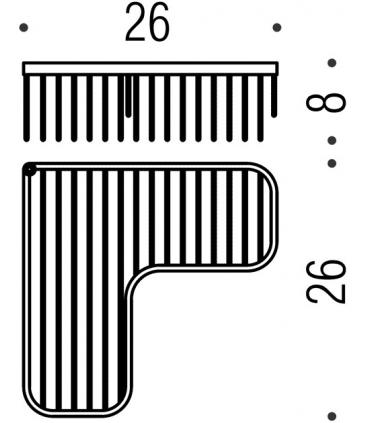 Shower-bathtub grid mixer colombo items holder b9611 chrome.