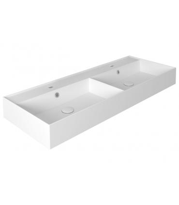 Lavabo doppio monoforo Simas collezione Agile