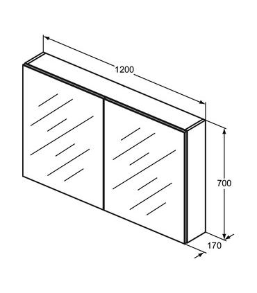 Miroir de rangement Ideal Standard 2 portes