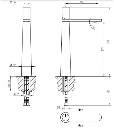 Bellosta kitchen mixer Ludo 7305/1 series