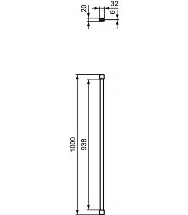 Barre de support de plafond Ideal Standard Connect 2 K9382