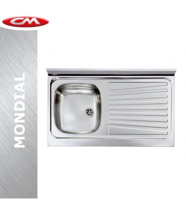 CM stainless steel built-in sink, 1 bowl, 86x50 left