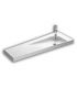 Lavabo suspendeux 130 cm trapezoidale gauche monotrou collection Grandangle