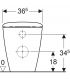 Wc a pavimento filo parete Rimfree Geberit Icon Square