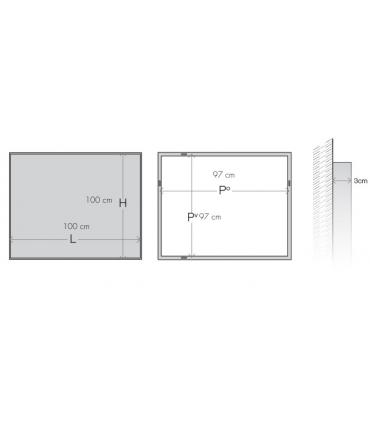 Specchiera a filo lucido con cornice Koh-I-Noor senza luce