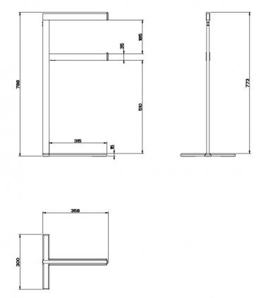 Lampadaire pour lavabo, Gessi, collection Eleganza