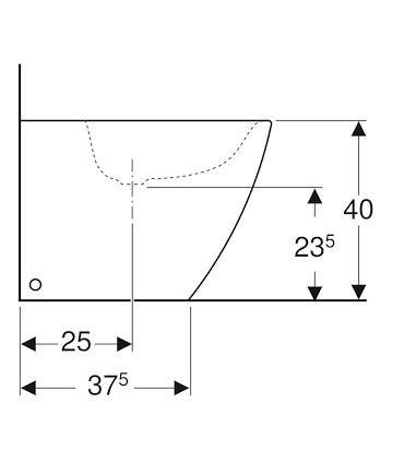 Bidet a pavimento filo parete Geberit Icon 234050000