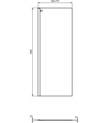 Box doccia walk in Ideal Standard Connect 2 W