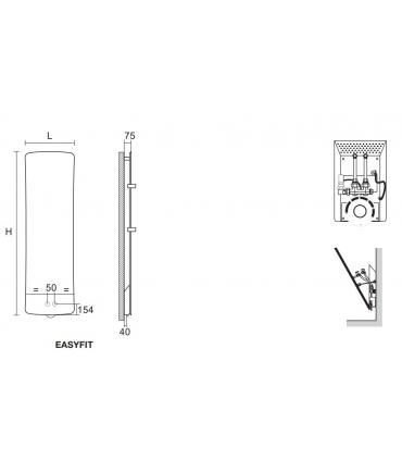 Radiatore verticale Zehnder Folio Easy Fix