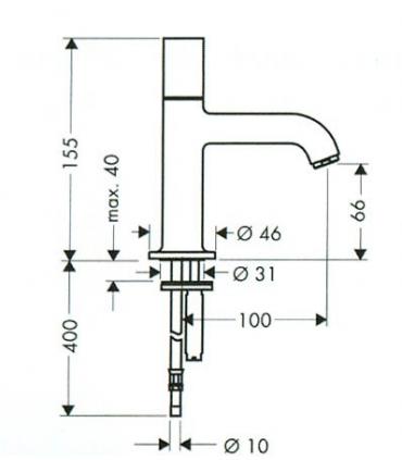 Traditional tap single hole for washbasin Hansgrohe axor starck