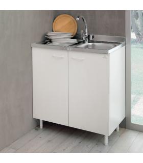 Geromin white kitchen sink cabinet for stainless steel sink