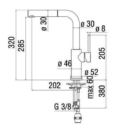 Sink mixer with hand shower, Nobili collection Web, WB00127