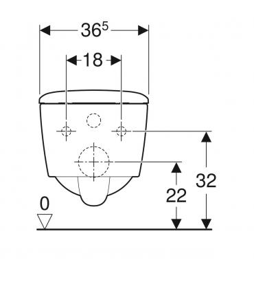 WC suspendu Geberit Icon Square série Rimfree