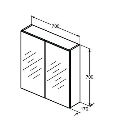 Miroir de rangement Ideal Standard 2 portes