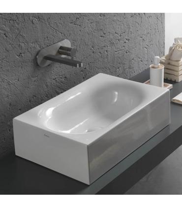 Lavabo d'appoggio Valley 60 cm senza fori senza troppopieno serie Vall