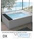 Hot tub right Minerva white with frame and automatic recirculation