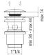 Push-button drain for wash-basin