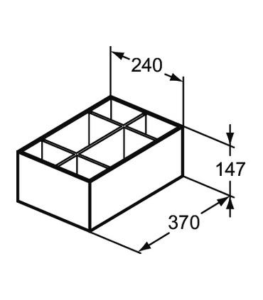 Ideal Standard solid wood drawer divider Conca