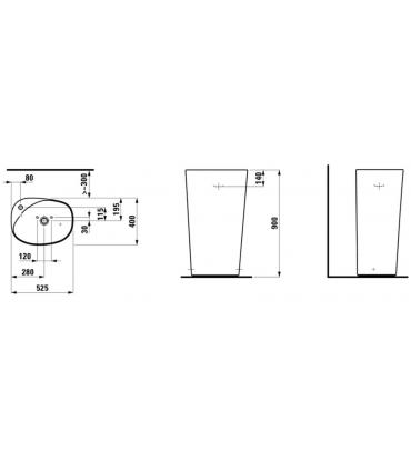 Laufen Palomba washbasin without hole in the center
