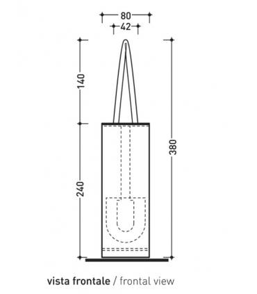 Porta scopino a pavimento Ceramica Flaminia Fold FLPF