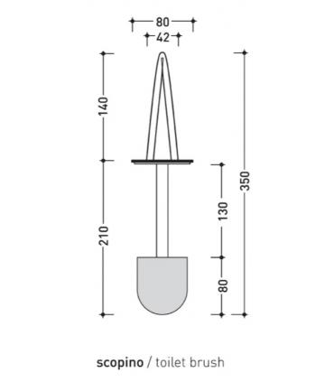 Porta scopino a pavimento Ceramica Flaminia Fold FLPF