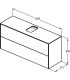 Mobile slim laccato 2 cassetti per lavabo Ideal Standard Conca