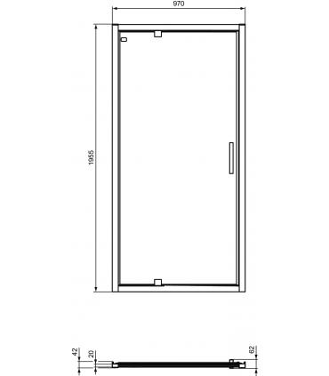 Côté douche coulissant Ideal Standard Connect 2 / PSC