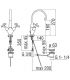 Traditional tap high for washbasin single hole Nobili Carlos